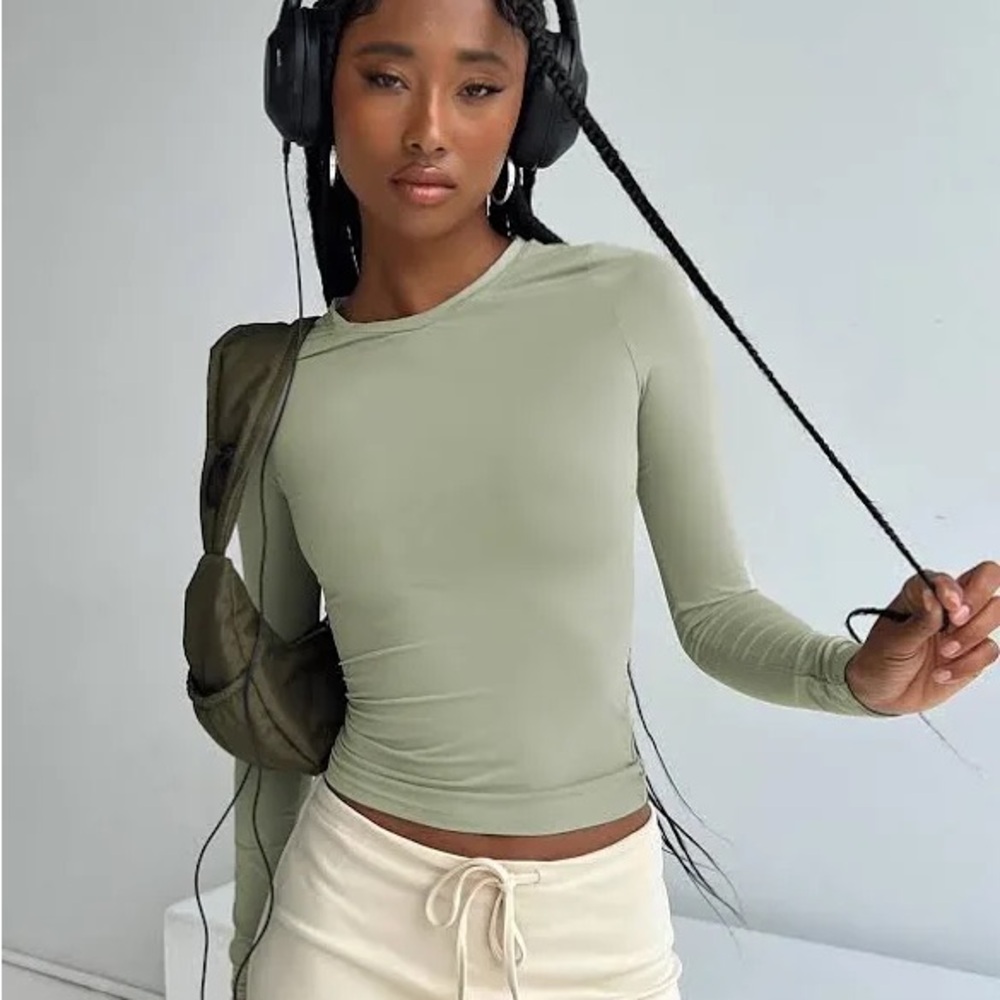 Princess Polly Sage Green Long Sleeve
